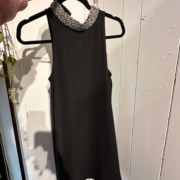 ANTHROPOLOGIE NWT Black mini dress with Embellished Collar - Picture 6 of 7